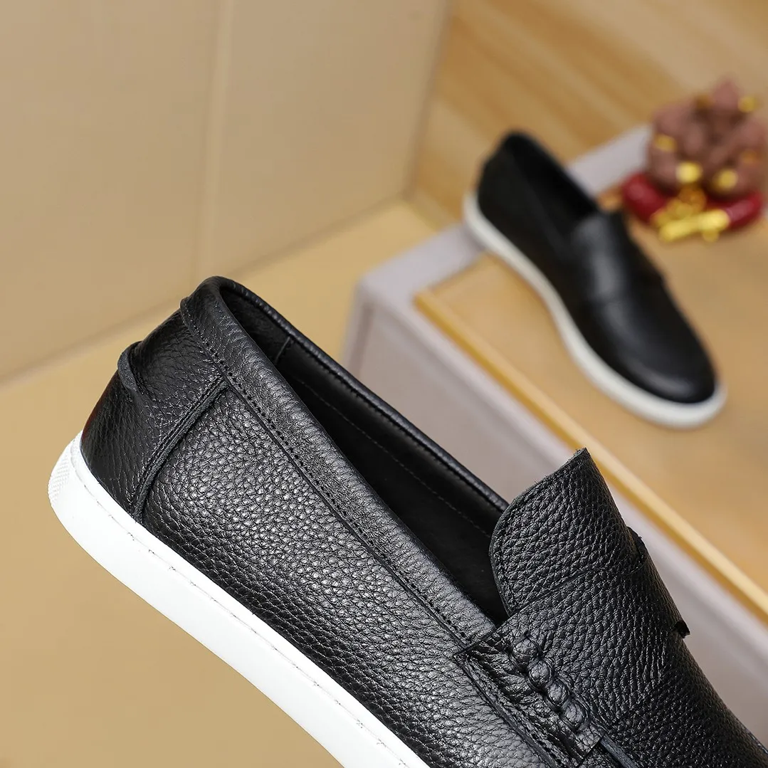 Men's shoes 💰500💰 HERMES Hermès high-end quality original order -Original: imported 🔝Nappa calfskin, frosted cowhide, outer seaming process -Inside: water-dyed cowhide -Outsole: original TPR rubber outsole -Super high quality control·Fine workmanship: High-end, extravagant, and grade) Size: 39-45 (38, 46, can be customized)